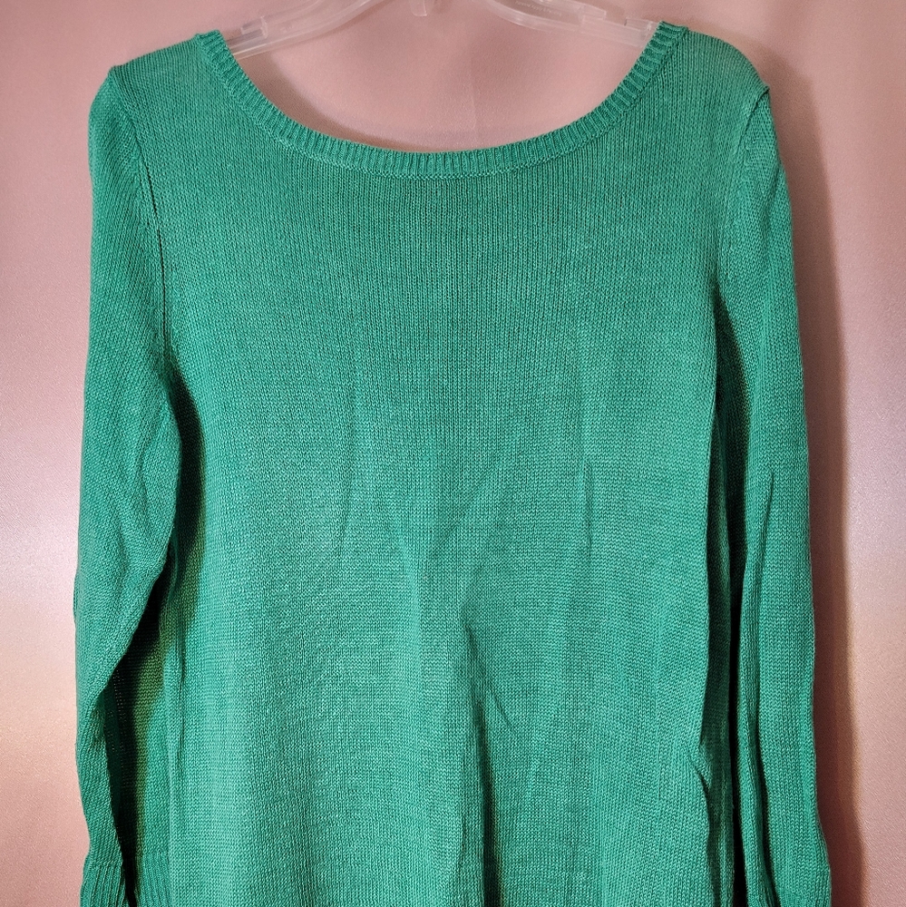 Talbots Green Linen Sweater
